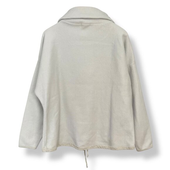 Carve Designs Rowayton Cowl-Neck Sweatshirt Gray Women Sz Large Kangaroo Pocket - Picture 2 of 12